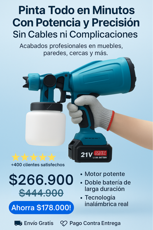 Pistola de pintura inalambrica