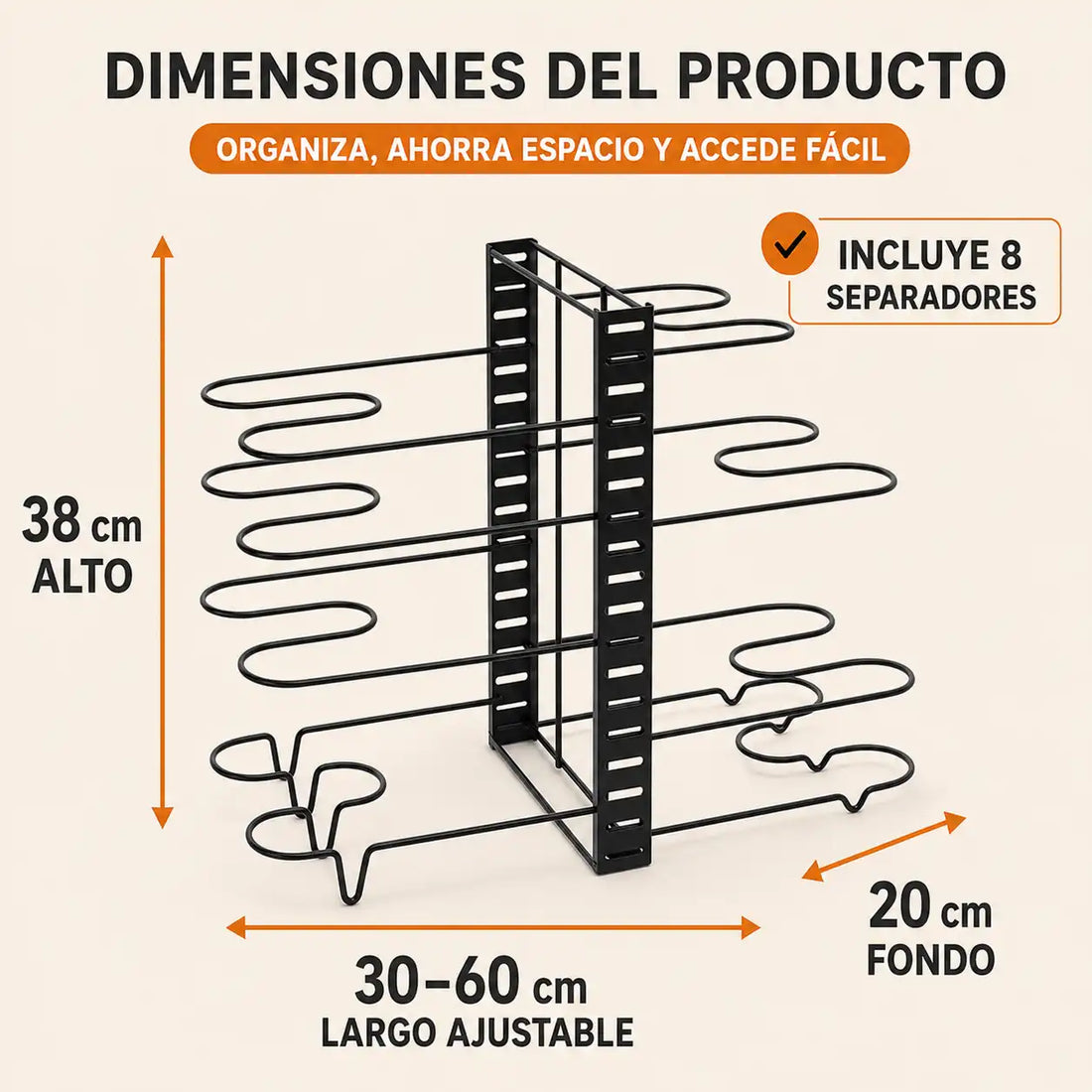 Medidas del Organizador Premium